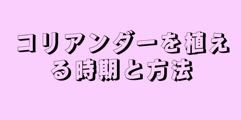 コリアンダーを植える時期と方法