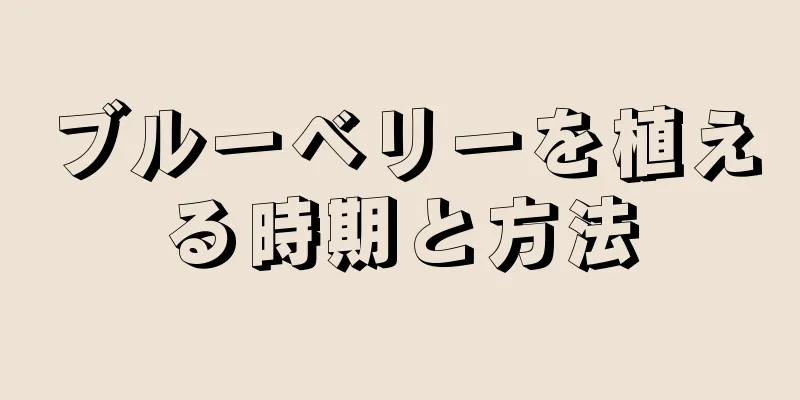 ブルーベリーを植える時期と方法