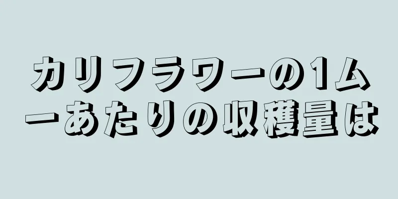 カリフラワーの1ムーあたりの収穫量は