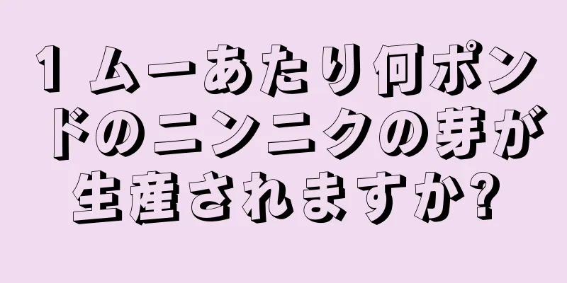 1 ムーあたり何ポンドのニンニクの芽が生産されますか?