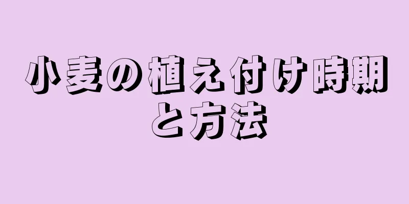 小麦の植え付け時期と方法