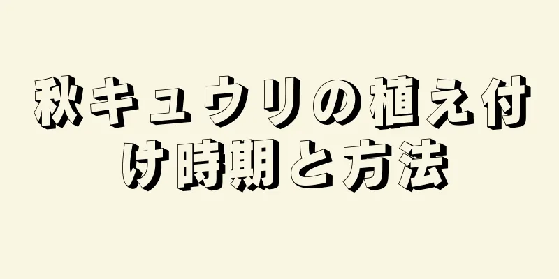 秋キュウリの植え付け時期と方法
