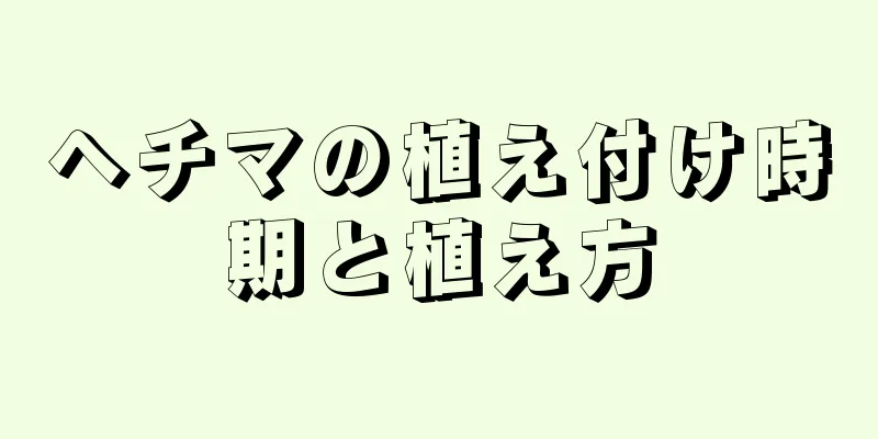 ヘチマの植え付け時期と植え方