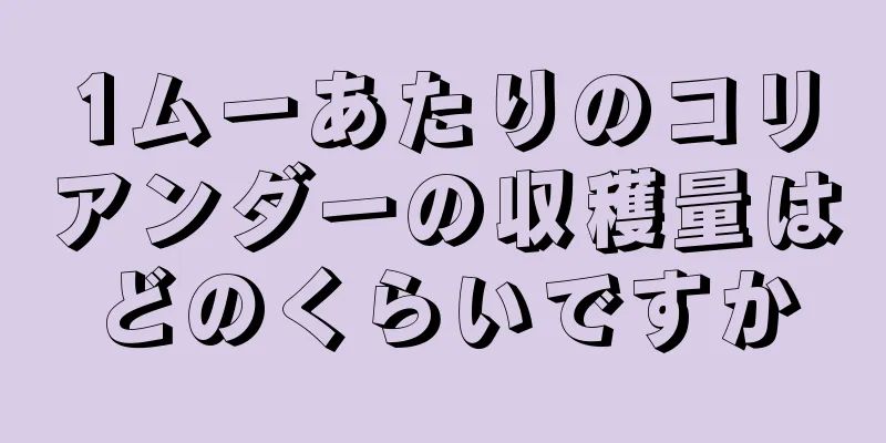 1ムーあたりのコリアンダーの収穫量はどのくらいですか