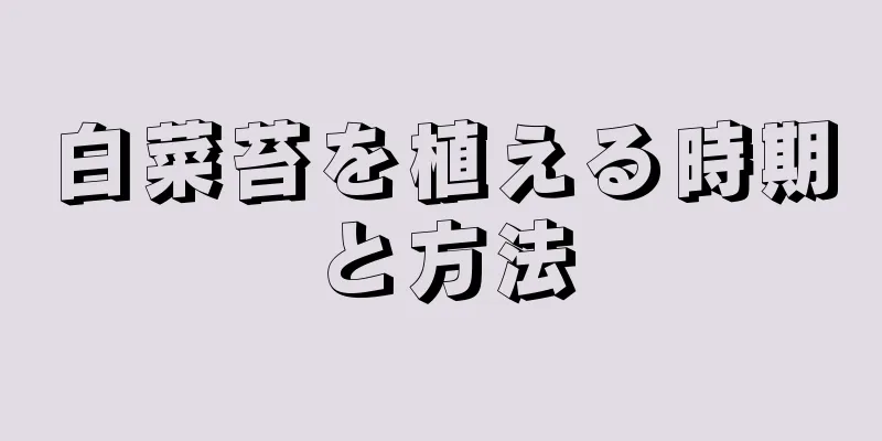 白菜苔を植える時期と方法
