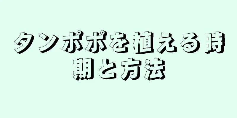タンポポを植える時期と方法
