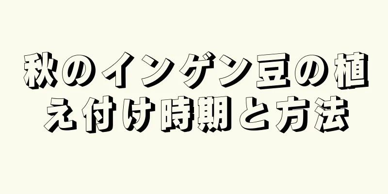 秋のインゲン豆の植え付け時期と方法