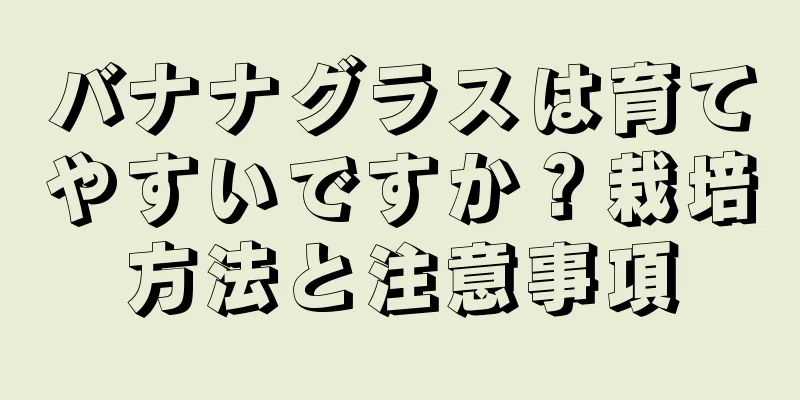 バナナグラスは育てやすいですか？栽培方法と注意事項