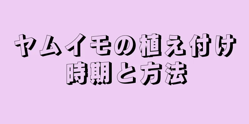 ヤムイモの植え付け時期と方法