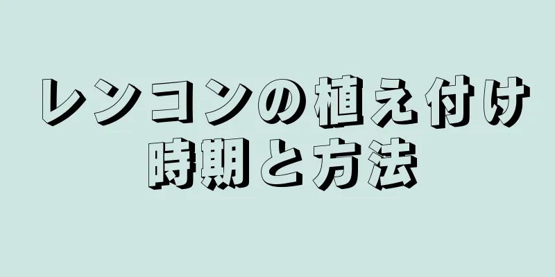 レンコンの植え付け時期と方法