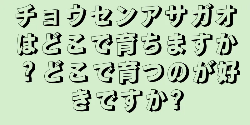 チョウセンアサガオはどこで育ちますか？どこで育つのが好きですか?