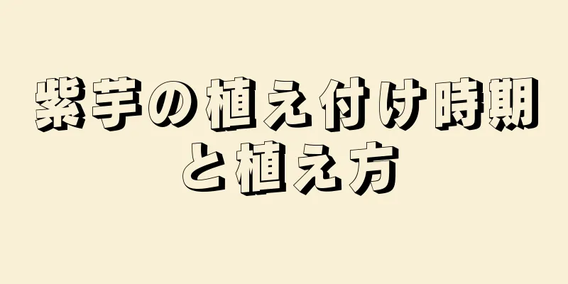 紫芋の植え付け時期と植え方