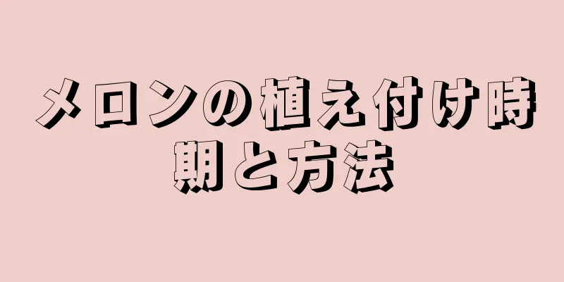 メロンの植え付け時期と方法