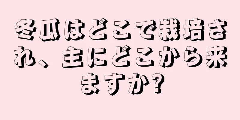 冬瓜はどこで栽培され、主にどこから来ますか?