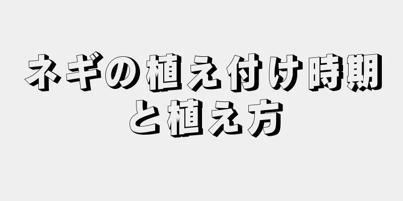 ネギの植え付け時期と植え方