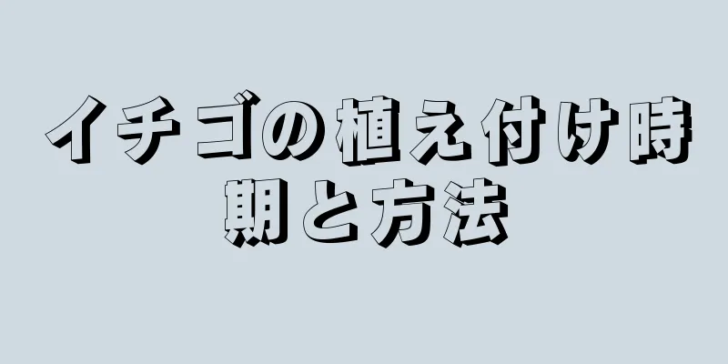 イチゴの植え付け時期と方法
