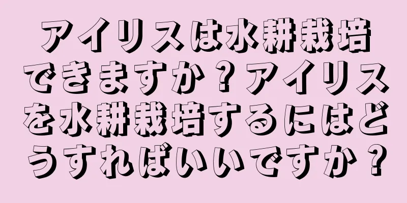 アイリスは水耕栽培できますか？アイリスを水耕栽培するにはどうすればいいですか？