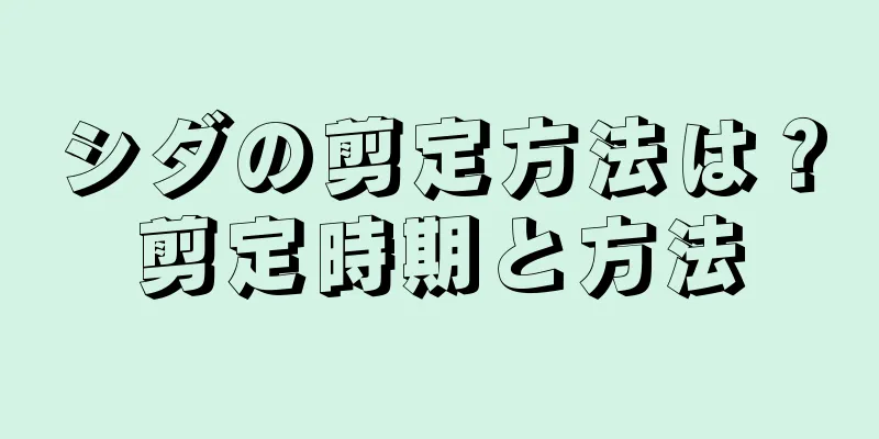 シダの剪定方法は？剪定時期と方法