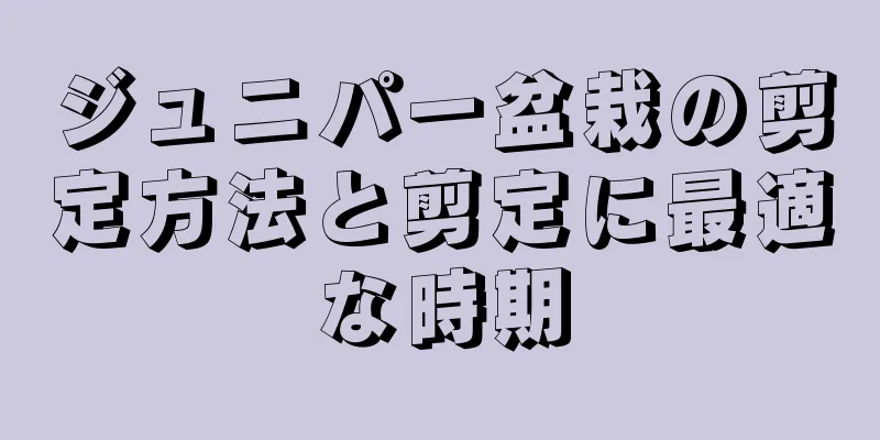 ジュニパー盆栽の剪定方法と剪定に最適な時期