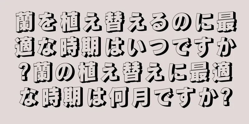 蘭を植え替えるのに最適な時期はいつですか?蘭の植え替えに最適な時期は何月ですか?