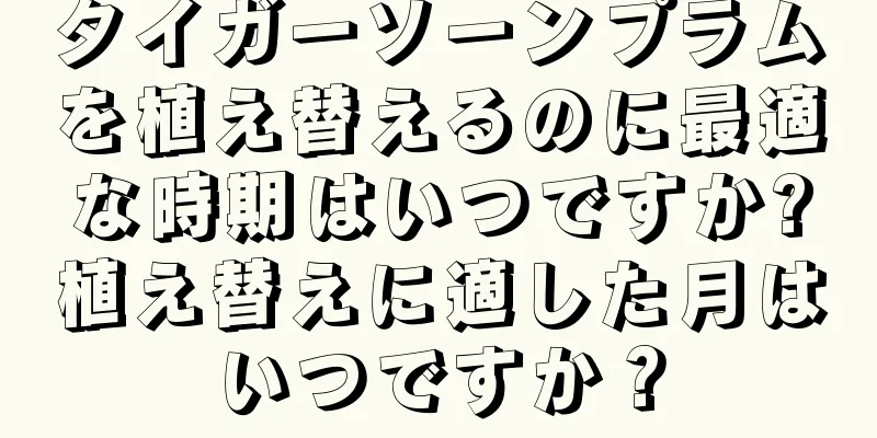 タイガーソーンプラムを植え替えるのに最適な時期はいつですか?植え替えに適した月はいつですか？