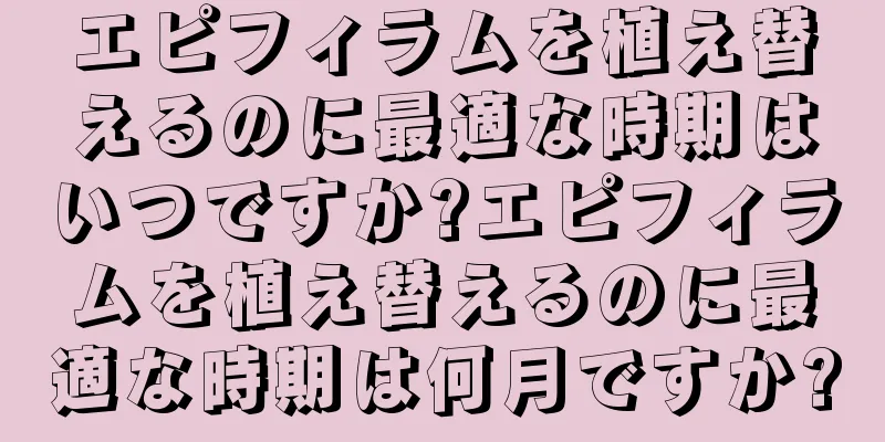 エピフィラムを植え替えるのに最適な時期はいつですか?エピフィラムを植え替えるのに最適な時期は何月ですか?