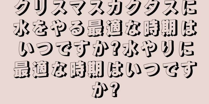 クリスマスカクタスに水をやる最適な時期はいつですか?水やりに最適な時期はいつですか?