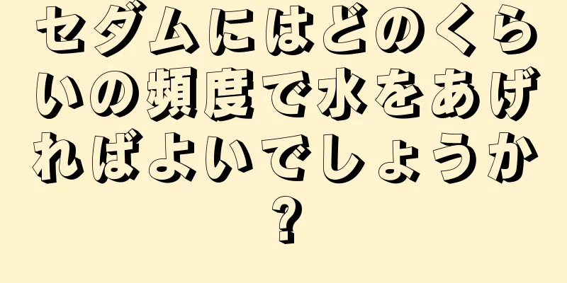 セダムにはどのくらいの頻度で水をあげればよいでしょうか?