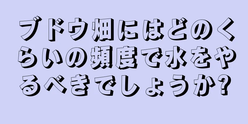 ブドウ畑にはどのくらいの頻度で水をやるべきでしょうか?
