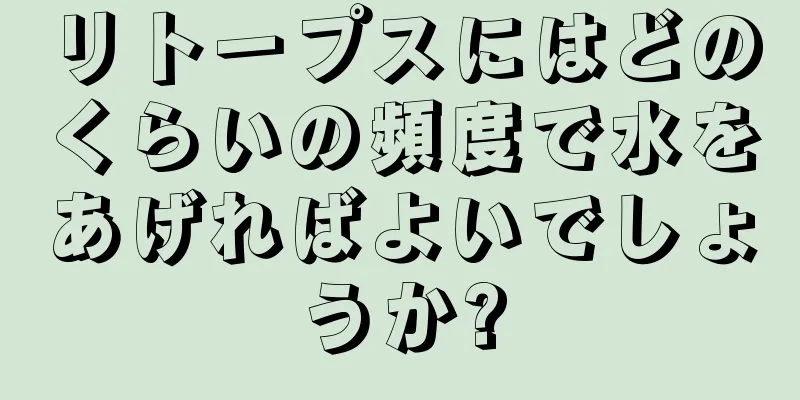 リトープスにはどのくらいの頻度で水をあげればよいでしょうか?