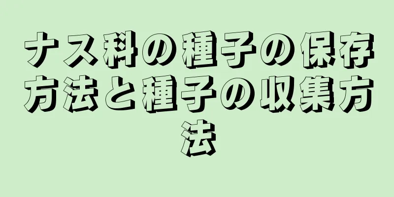 ナス科の種子の保存方法と種子の収集方法