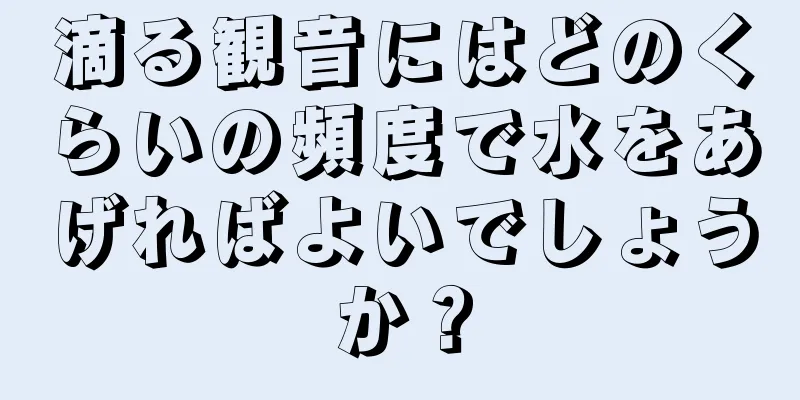 滴る観音にはどのくらいの頻度で水をあげればよいでしょうか？