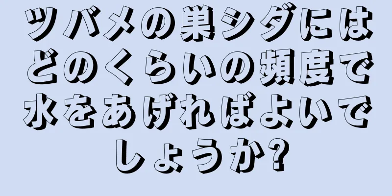 ツバメの巣シダにはどのくらいの頻度で水をあげればよいでしょうか?