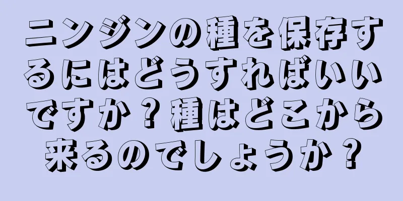 ニンジンの種を保存するにはどうすればいいですか？種はどこから来るのでしょうか？