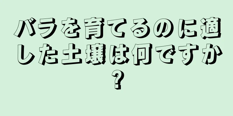 バラを育てるのに適した土壌は何ですか?