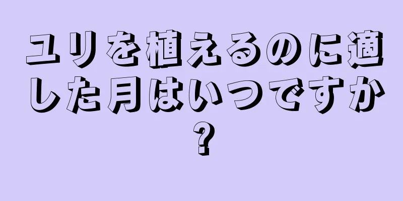 ユリを植えるのに適した月はいつですか?