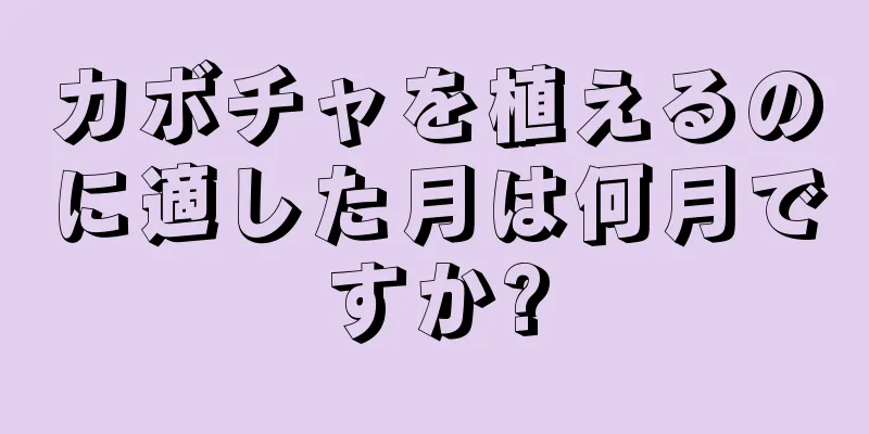 カボチャを植えるのに適した月は何月ですか?