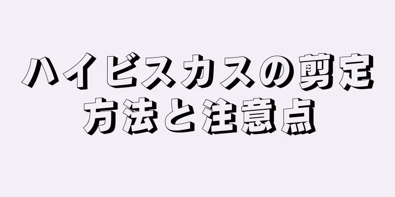 ハイビスカスの剪定方法と注意点