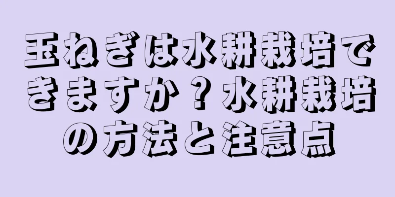 玉ねぎは水耕栽培できますか？水耕栽培の方法と注意点