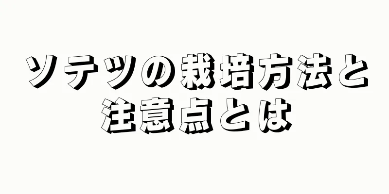 ソテツの栽培方法と注意点とは