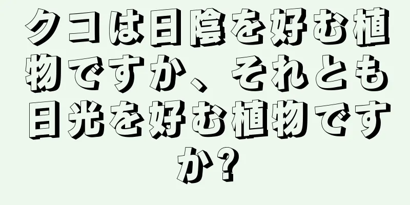 クコは日陰を好む植物ですか、それとも日光を好む植物ですか?