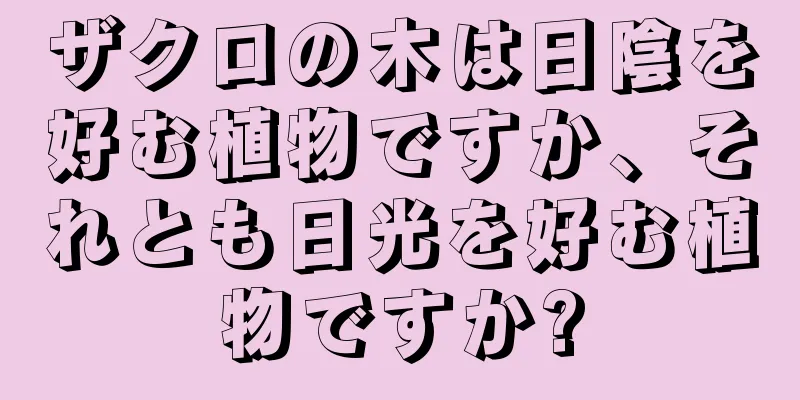 ザクロの木は日陰を好む植物ですか、それとも日光を好む植物ですか?