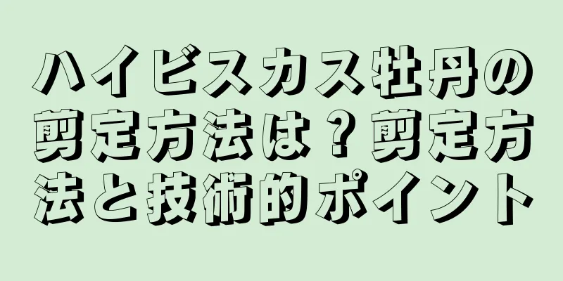 ハイビスカス牡丹の剪定方法は？剪定方法と技術的ポイント