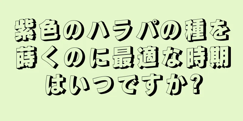 紫色のハラパの種を蒔くのに最適な時期はいつですか?