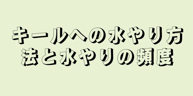 キールへの水やり方法と水やりの頻度