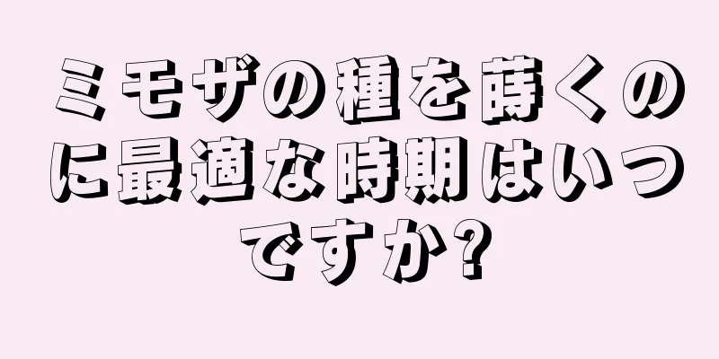 ミモザの種を蒔くのに最適な時期はいつですか?