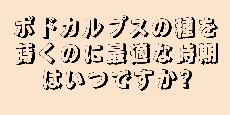 ポドカルプスの種を蒔くのに最適な時期はいつですか?