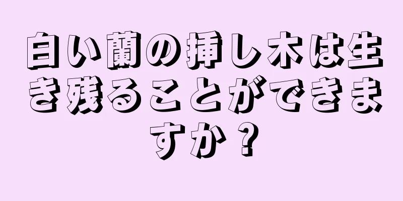 白い蘭の挿し木は生き残ることができますか？