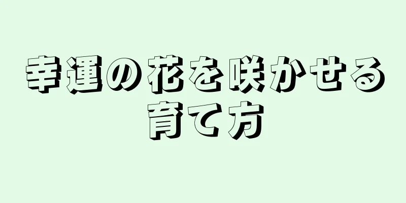 幸運の花を咲かせる育て方