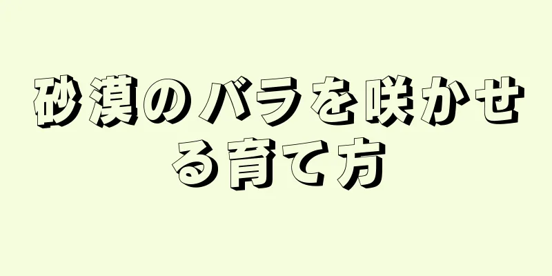 砂漠のバラを咲かせる育て方
